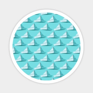 Paper Hats Pattern Blue Magnet